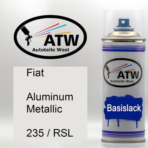 Fiat, Aluminum Metallic, 235 / RSL: 400ml Sprühdose, von ATW Autoteile West.